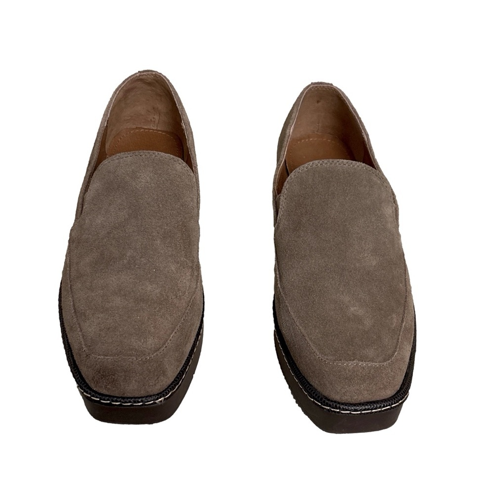Donald Pliner Wallis Tan Biscotti Suede Platform Slip On Loafers Women’s Size 9 - Picture 2 of 14